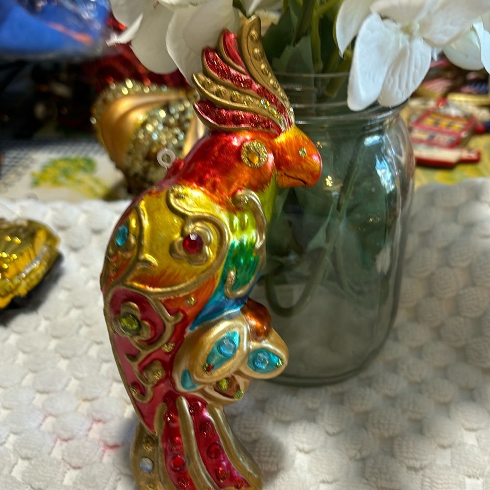 Vintage parrot ornament